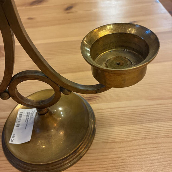 Vintage Brass Double Candleholder