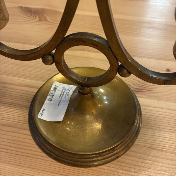 Vintage Brass Double Candleholder