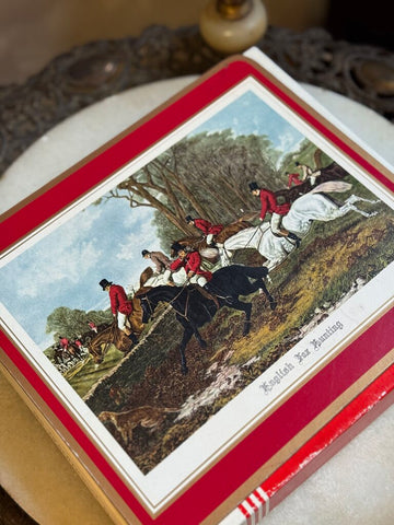 0335 6 Vintage Hunt Scene Place Mats
