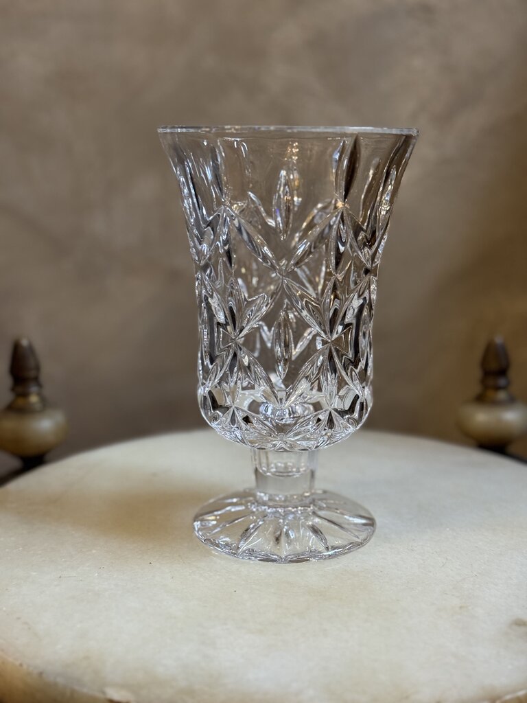 0754 Crystal Pedestal Vase