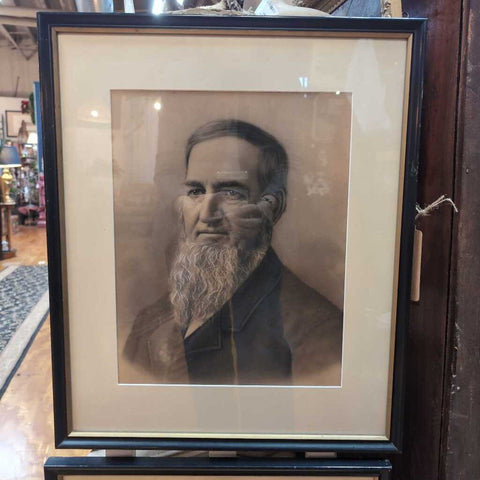 Antique Male Victorian Framed Cameo - 17x20