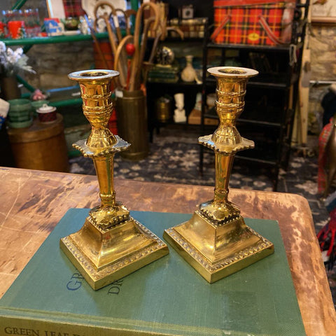 Vintage Brass Candelholders (Pair) 6.5 x 3