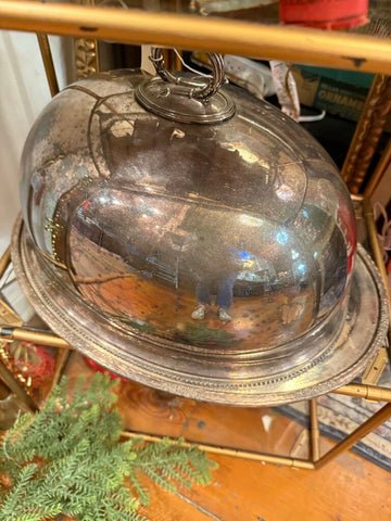 Vintage Silver Food Dome and Platter