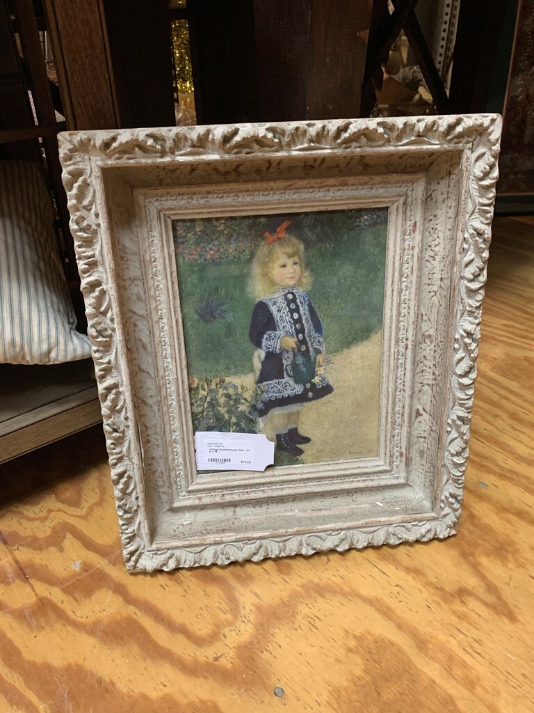 Vintage Framed Renoir Print~ 15" w x 18" l