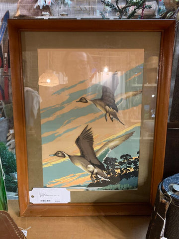 Vintage Painted Geese~ 13" w x 17" l
