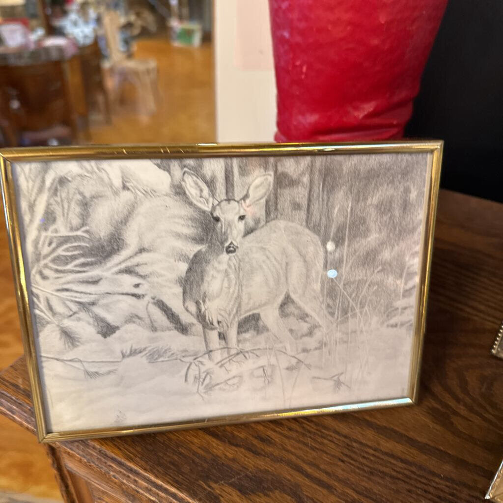 Framed Deer Print