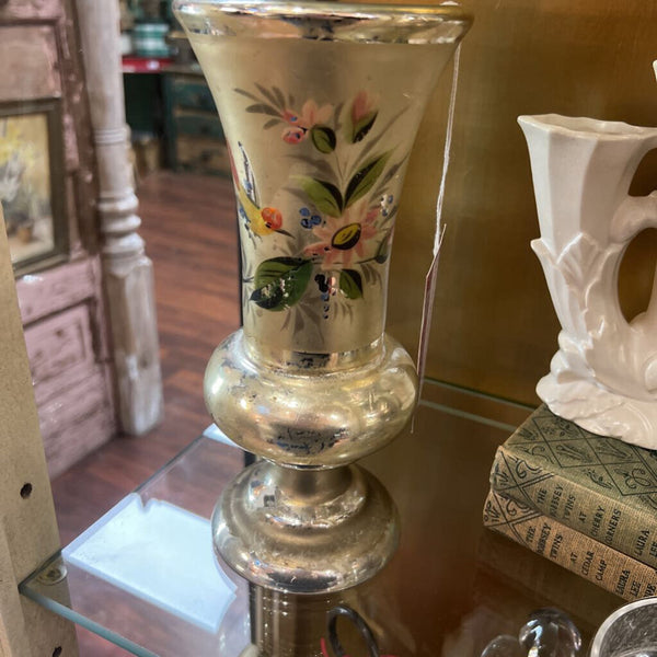 Antique Mercury Hand Painted Vase