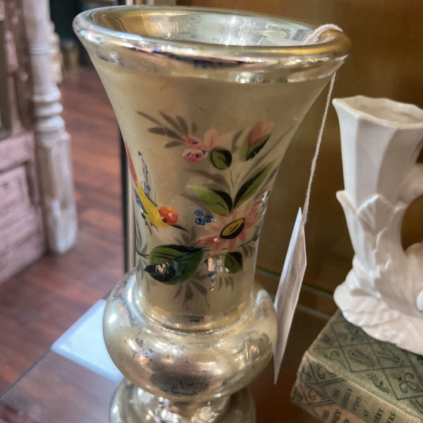 Antique Mercury Hand Painted Vase