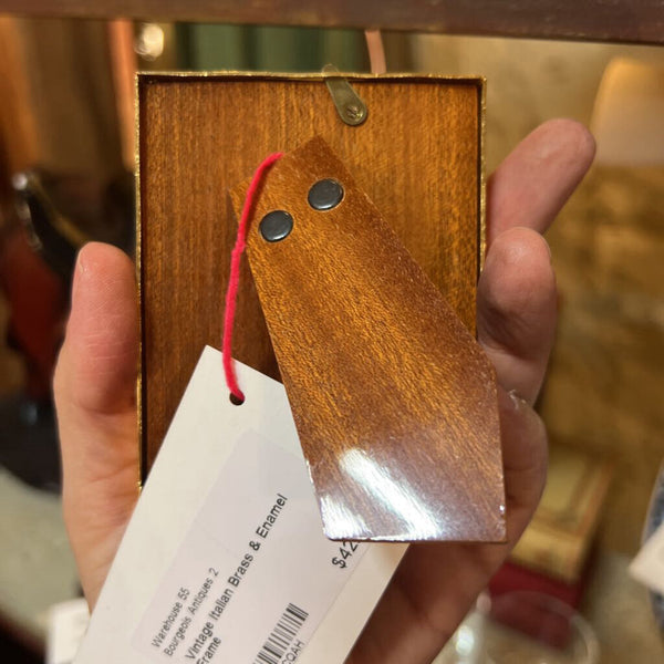 Vintage Italian Brass & Enamel Frame