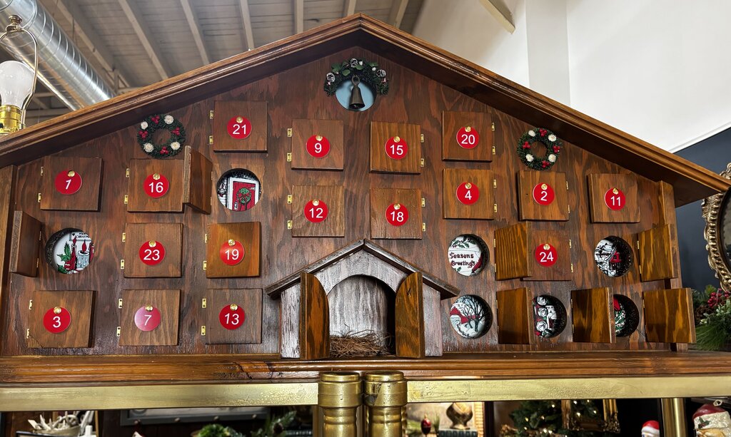 Vintage Wood Advent Calendar