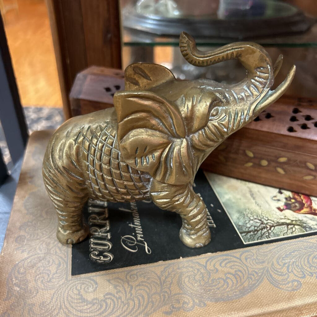 Vintage Heavy Brass Elephant