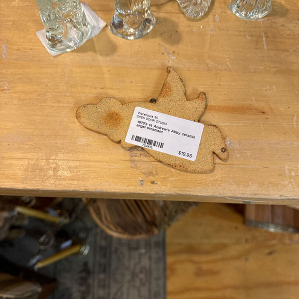 1970's st Andrew's Abby ceramic angel ornament