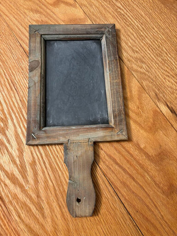Vintage Wooden Paddle Blackboard 12in