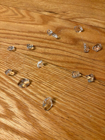 Ice Bead on Wire String 34in long