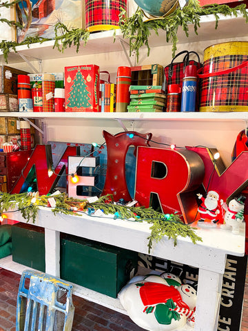 JFV ~ VINTAGE MERRY marquee letter - IN STORE PICKUP ONLY