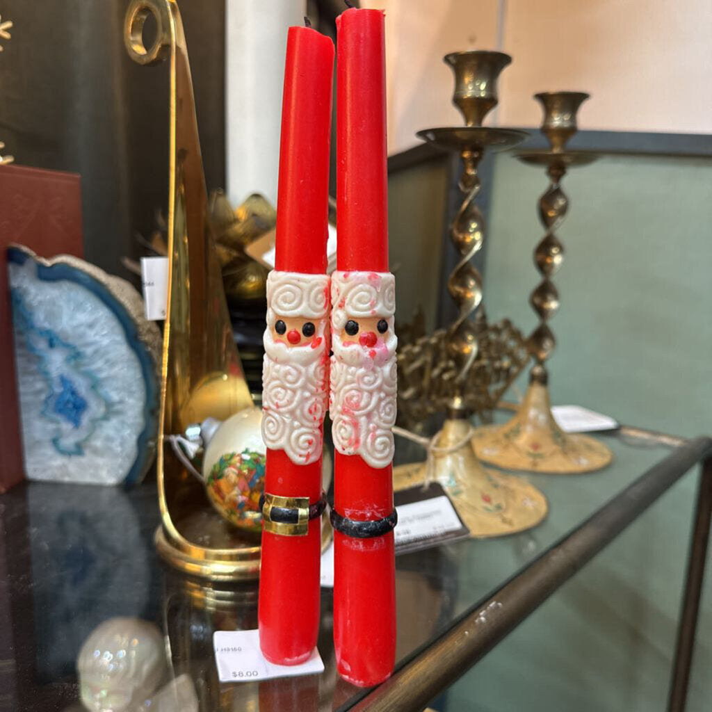 Santa Candlesticks Used H3150