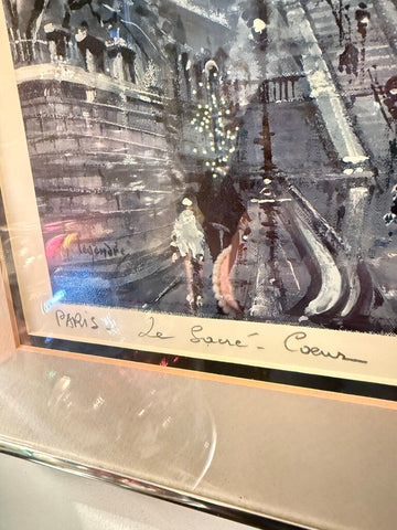 Vintage Mid Century Paris Print 17x20