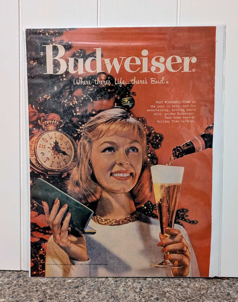 1950s Budweiser Ad Ex Cond - 10x14