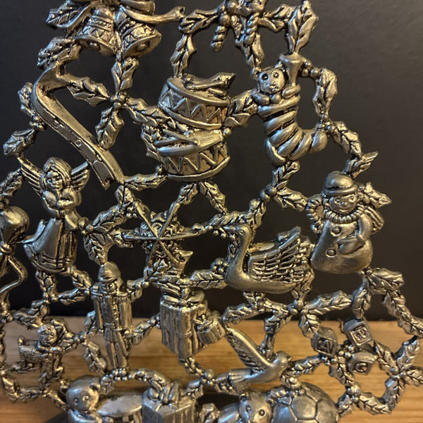 Vintage Godinger Silver Plated Christmas Tree Candleholder