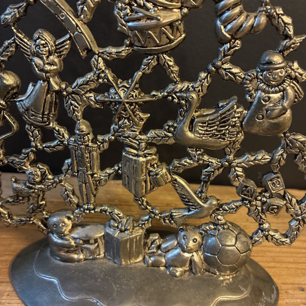 Vintage Godinger Silver Plated Christmas Tree Candleholder