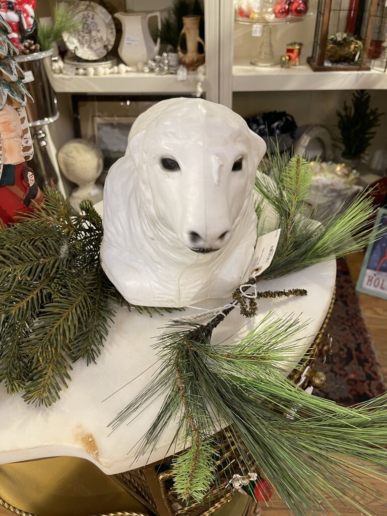 White ceramic angel candle holder, Marshall Fields made in Italy