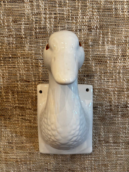 White Goose Head Towel Holder