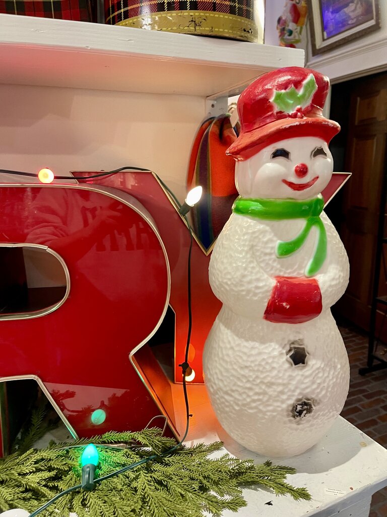 JFV ~ Vintage Snowman Girl Blowmold