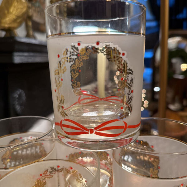 Set of 5 Culver Wreath Glasses