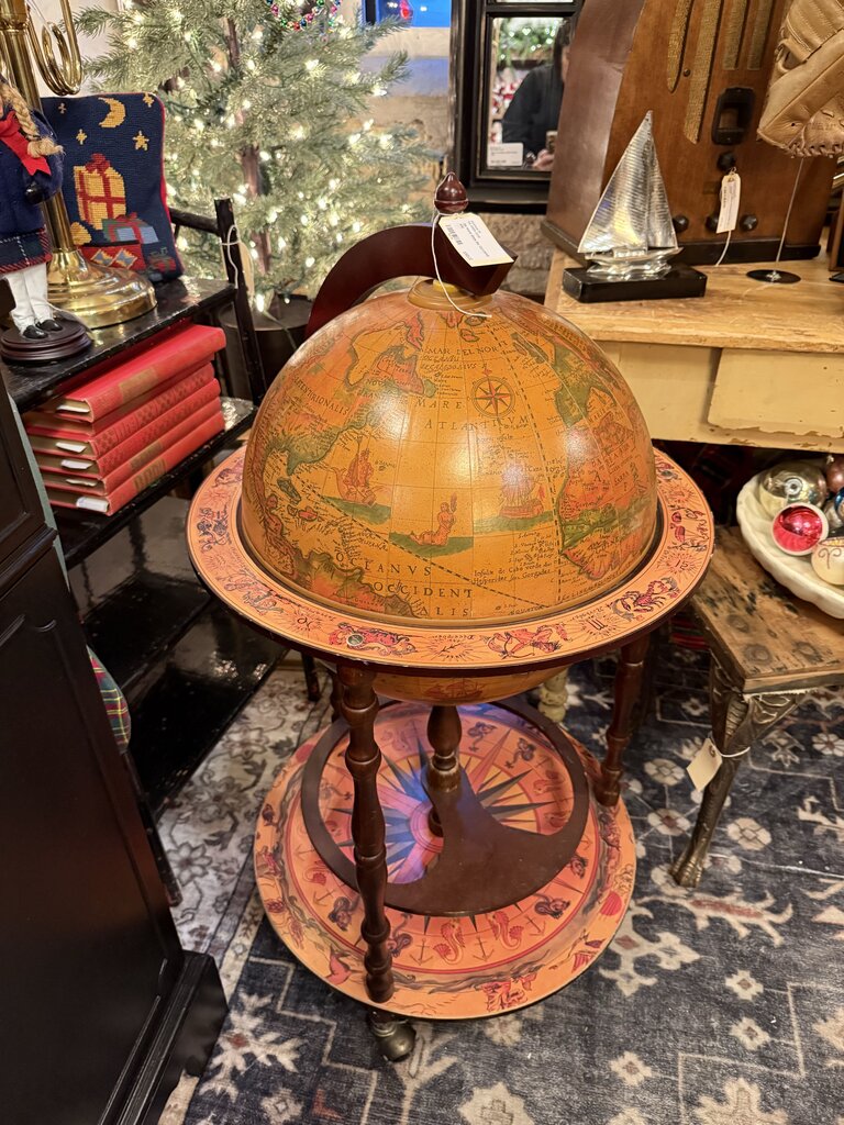 Old World Globe Bar Cart pickup only
