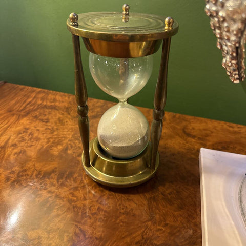 VINTAGE BRASS HOUR GLASS