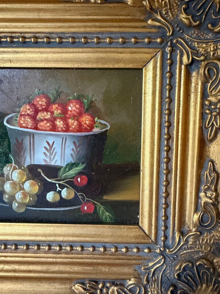 0375 Vintage Still Life Painting of Fruit