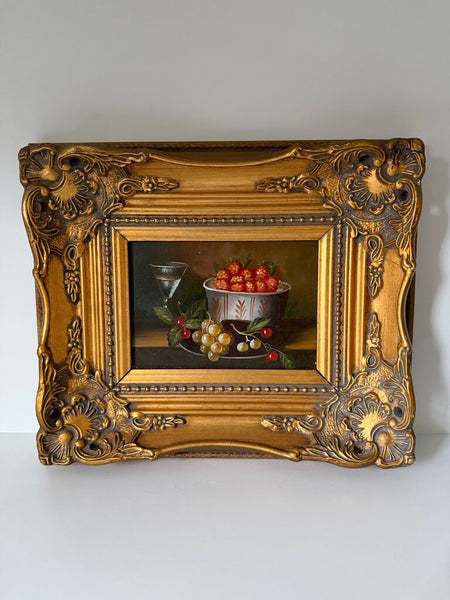0375 Vintage Still Life Painting of Fruit