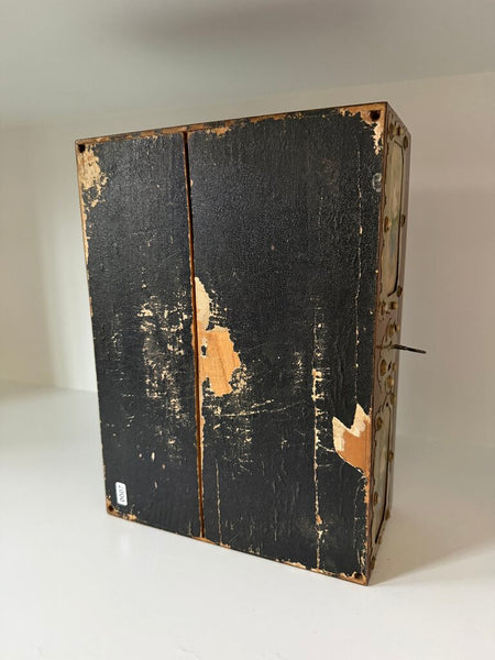 0007 Victorian Hand-painted Silk Lined Box w/ Working Key