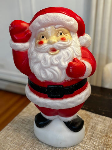 Vintage Empire 19" Christmas Waving Santa Claus Tabletop Plastic Blow Mold 20H