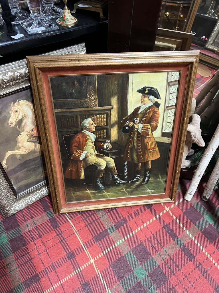Vintage officer painting