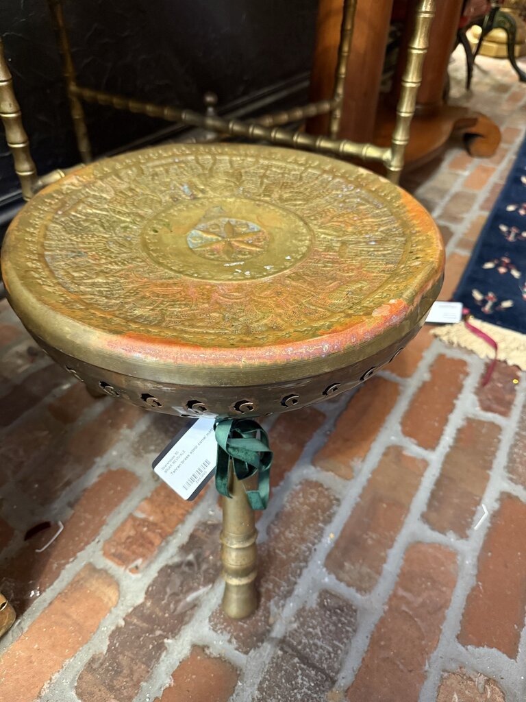 Tehran brass stool camel motif