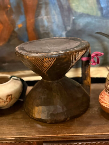 African tribal stool pedestal