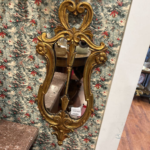 VINTAGE FLORENTINE STYLE GILTWOOD MIRROR