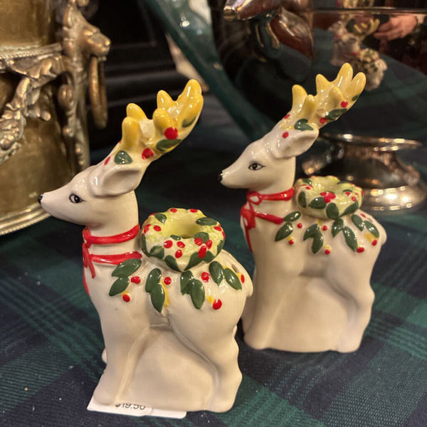 Vintage Heather Goldminc Deer Salt and Pepper Shakers