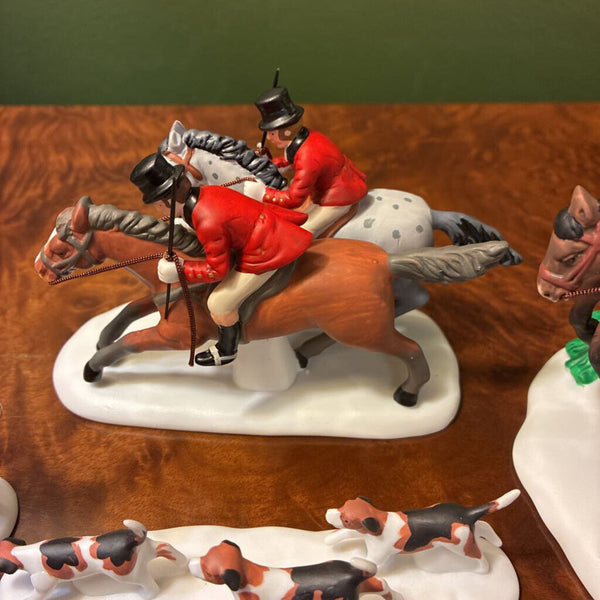 Vintage Dept 56 Tallyho! Set of Equestrian Figurines (with box)
