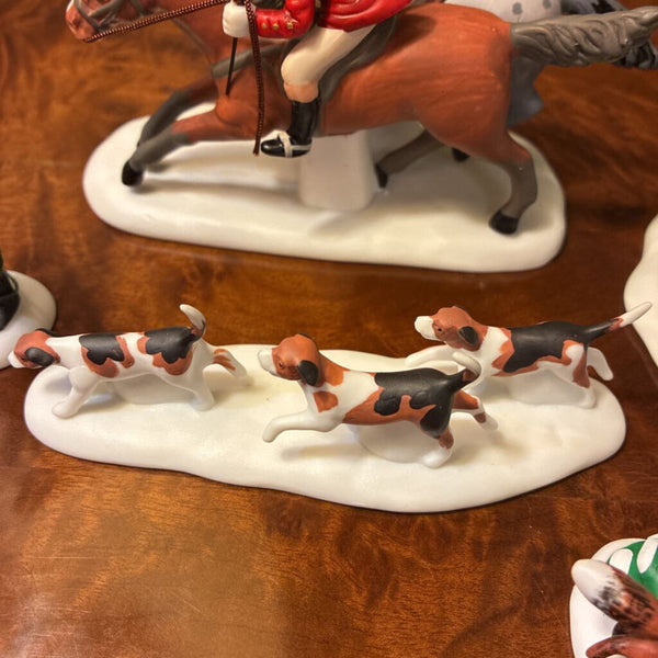 Vintage Dept 56 Tallyho! Set of Equestrian Figurines (with box)