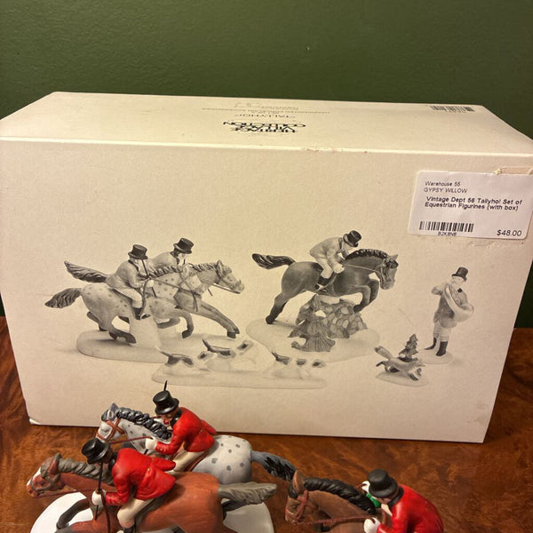 Vintage Dept 56 Tallyho! Set of Equestrian Figurines (with box)