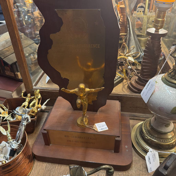 Varsity Conference Champions Trophy 1964-65 with hidden compartment