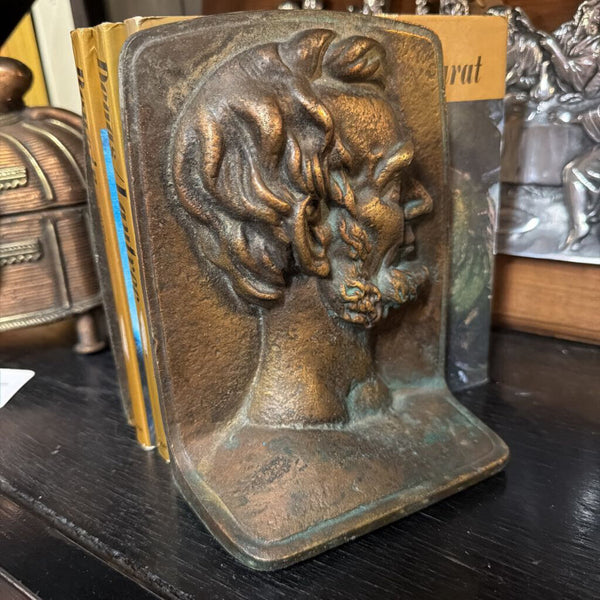 Pair of antique copper Abe Lincoln bookends