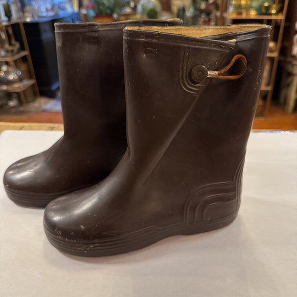 Darling Brown Vintage children's golashes 8" H