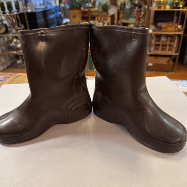 Darling Brown Vintage children's golashes 8" H