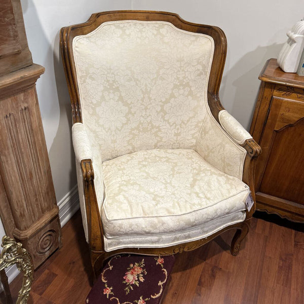 LOUIS XV BERGERE CHAIR REUPHOLSTERED