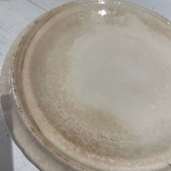 Antique Hand Painted Butter/Cheese Covered Dish