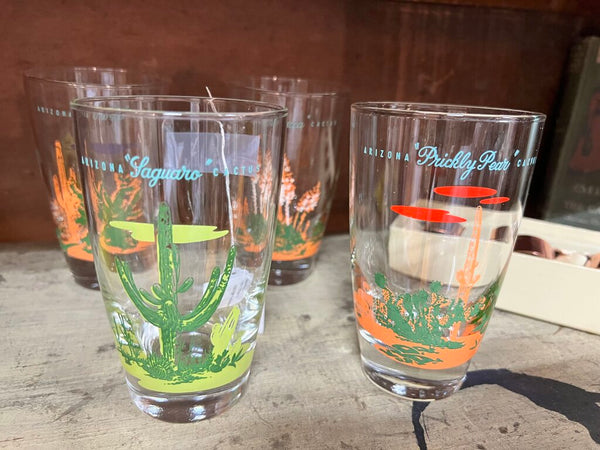 Vintage Cactus Beverage Glasses