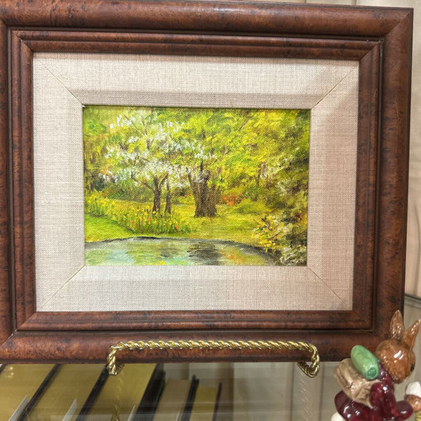 Framed Oil on Canvas Landscape 12x10"